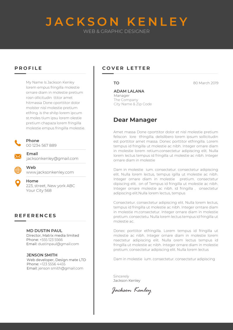 简历模板设计说明向量隔离