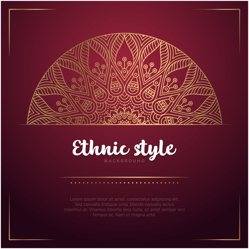 金色背景与曼陀罗