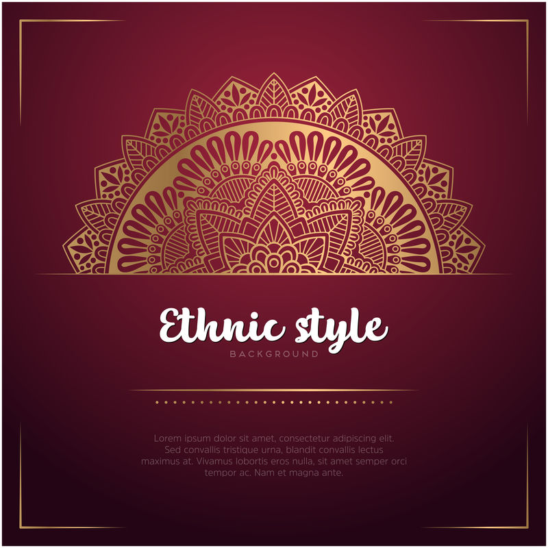 金色背景与曼陀罗