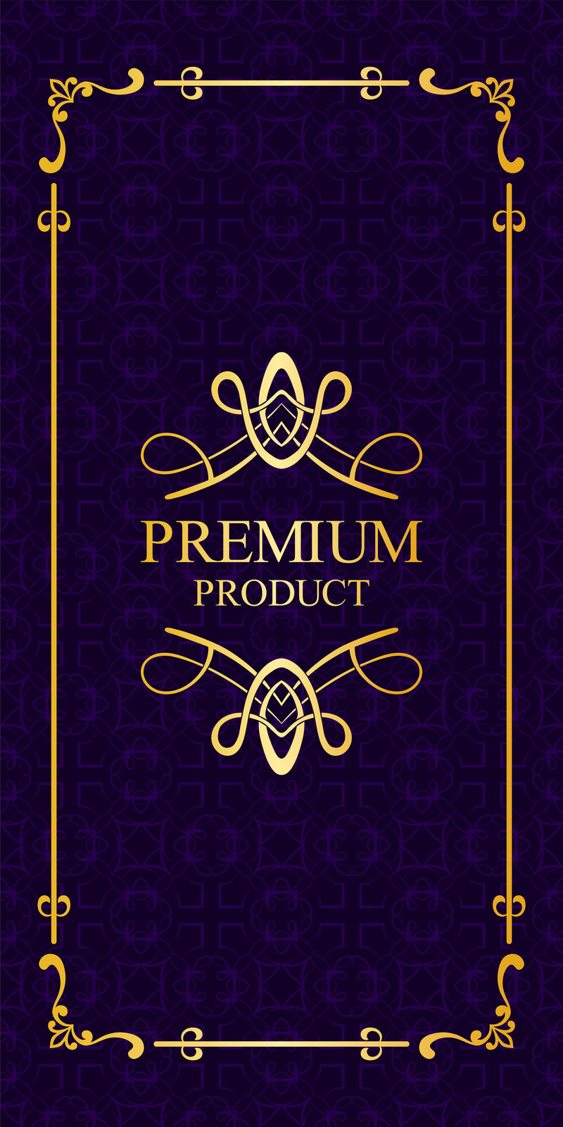 复古豪华背景带有复古元素标签图标和框架用于包装豪华产品矢量图解