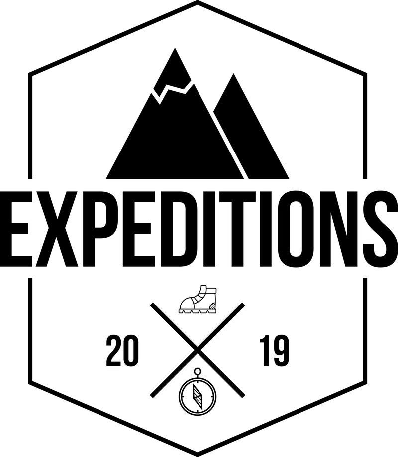 登山探险矢量徽章标志风格黑色标志