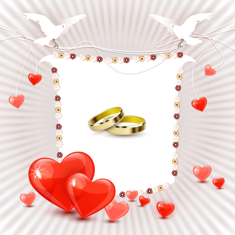 矢量婚礼元素设计