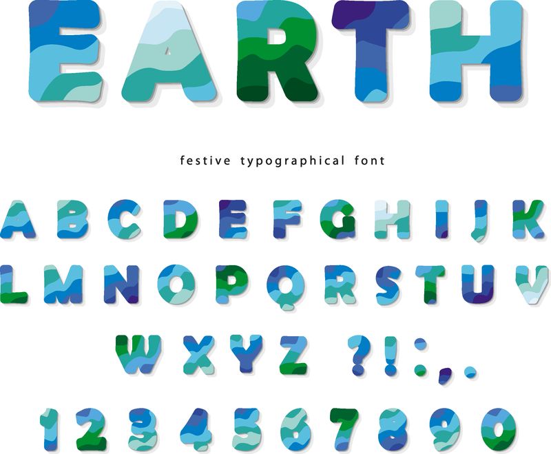 矢量字母数字背景