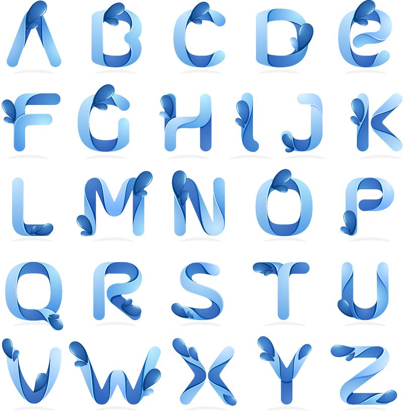 矢量字母数字背景