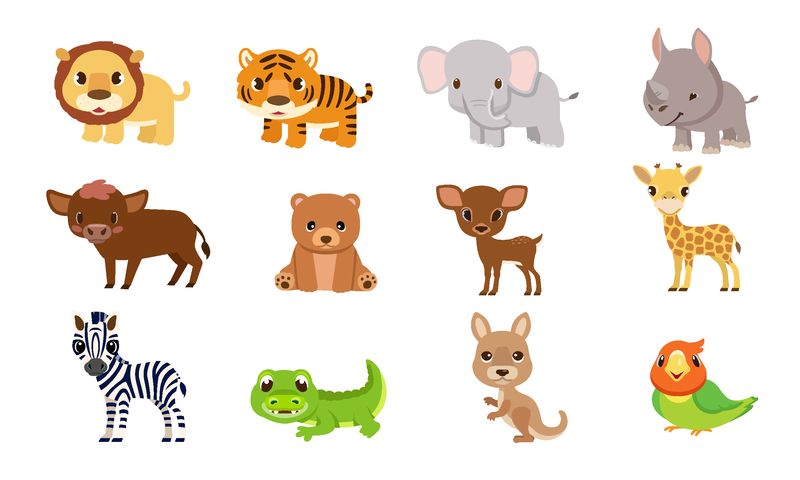 矢量卡通生物集