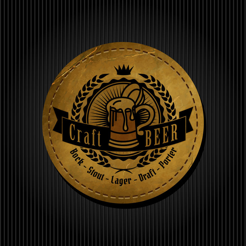 矢量啤酒节标签