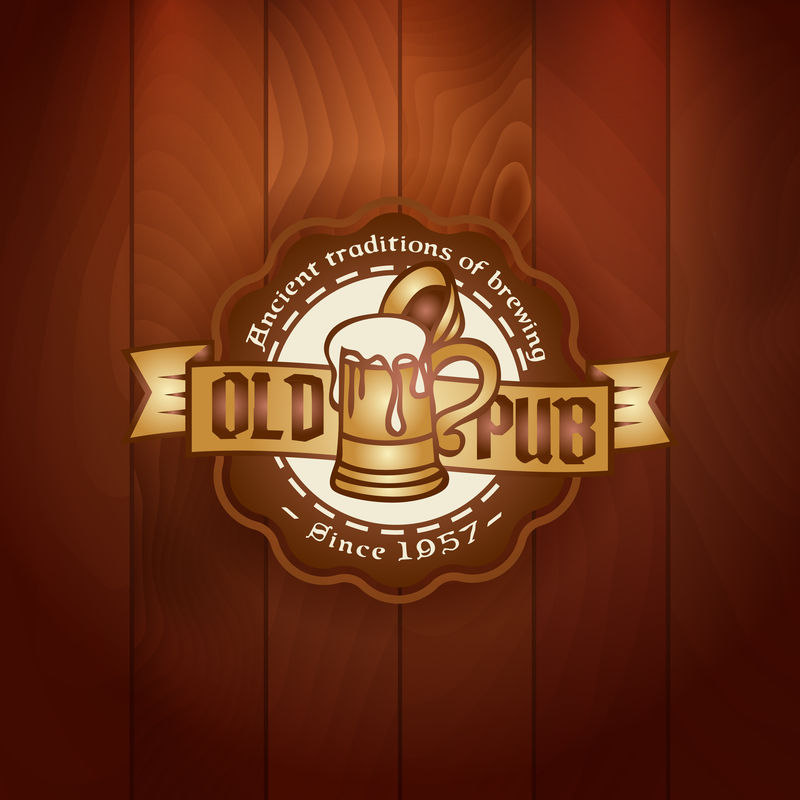 矢量啤酒节标签