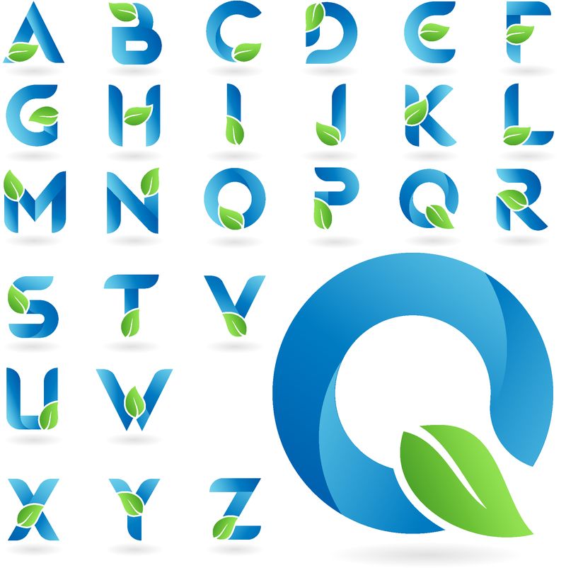 矢量字母数字背景