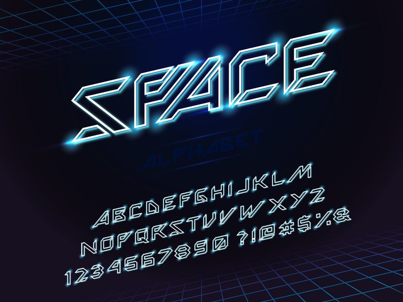 矢量字母数字背景