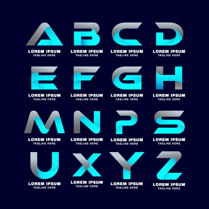 矢量字母数字背景