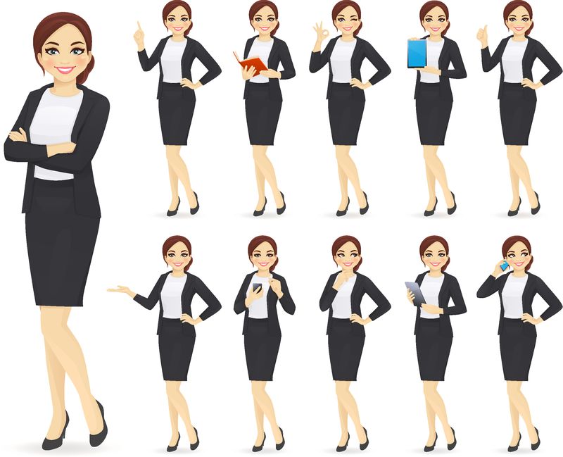 矢量商业职业商人