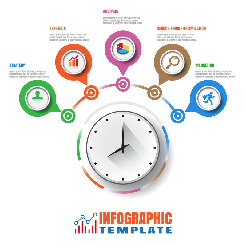 矢量步骤信息图表设计