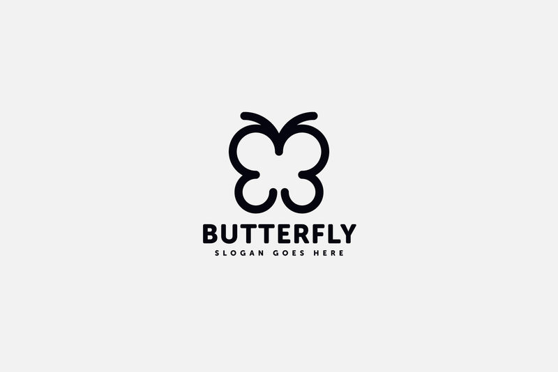 标志设计图案蝴蝶