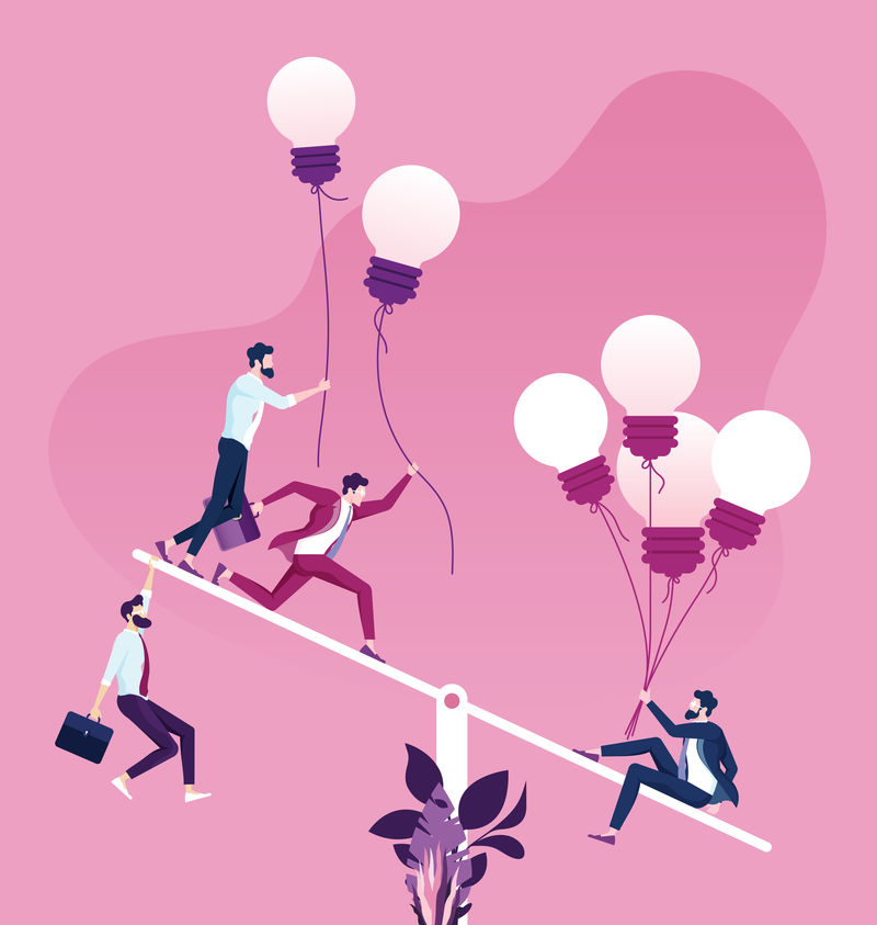 矢量现代商业等距概念