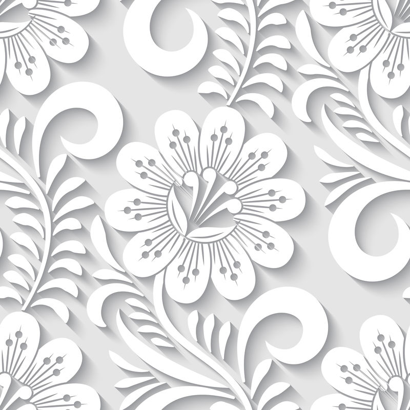 矢量3d立体花卉背景