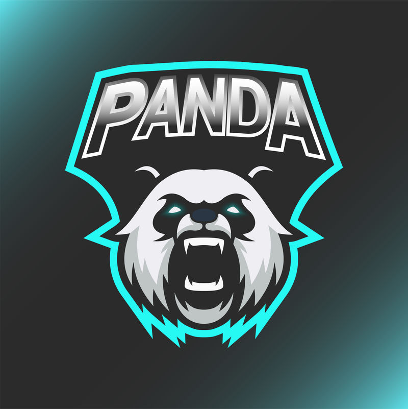 熊猫标志吉祥物矢量图