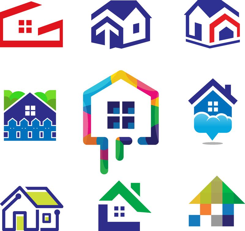 色彩丰富的家居概念-用于家居装饰建筑房屋施工及染色