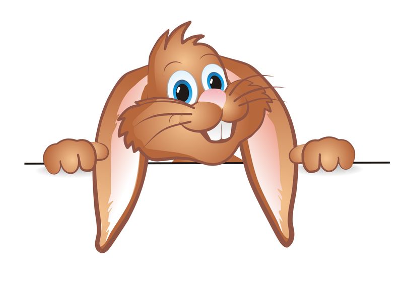 有趣的复活节兔子-兔子布朗-复活节快乐！