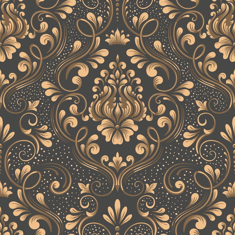 矢量锦缎无缝图案元素优雅的奢华质感适合壁纸背景和页面填充
