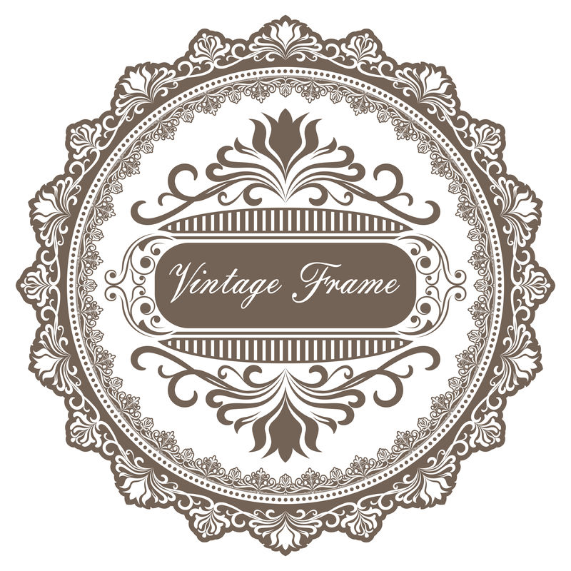 复古装饰圆框