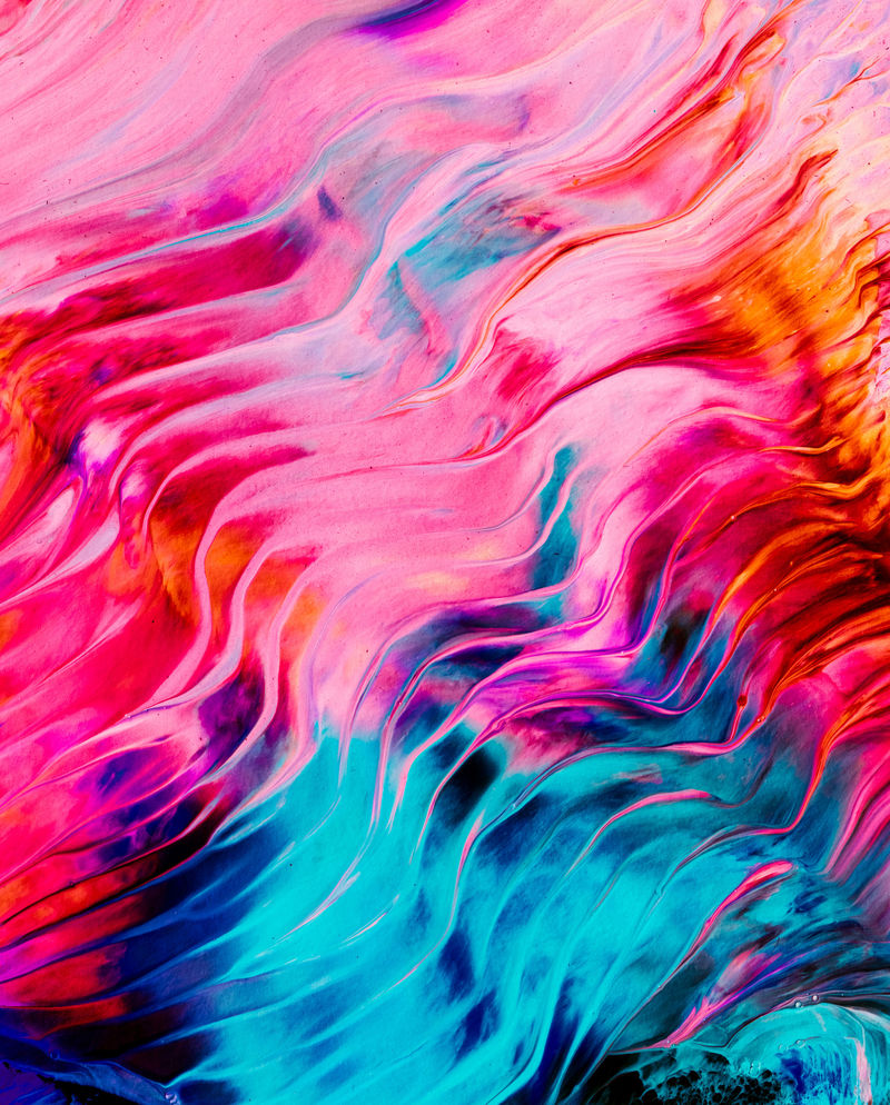 抽象的彩色绘画-水彩笔触