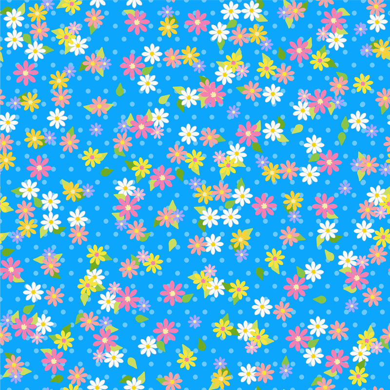 可爱的小花图案-背景是鲜花