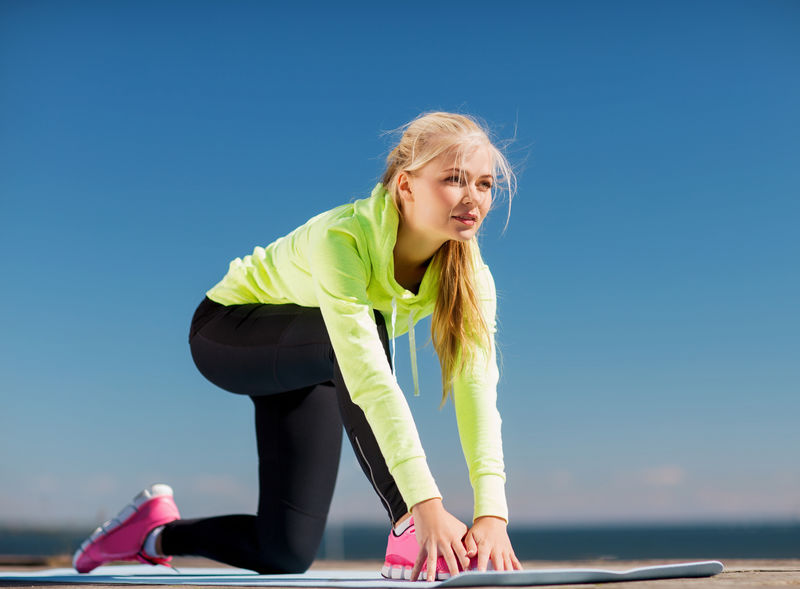 户外运动的女人