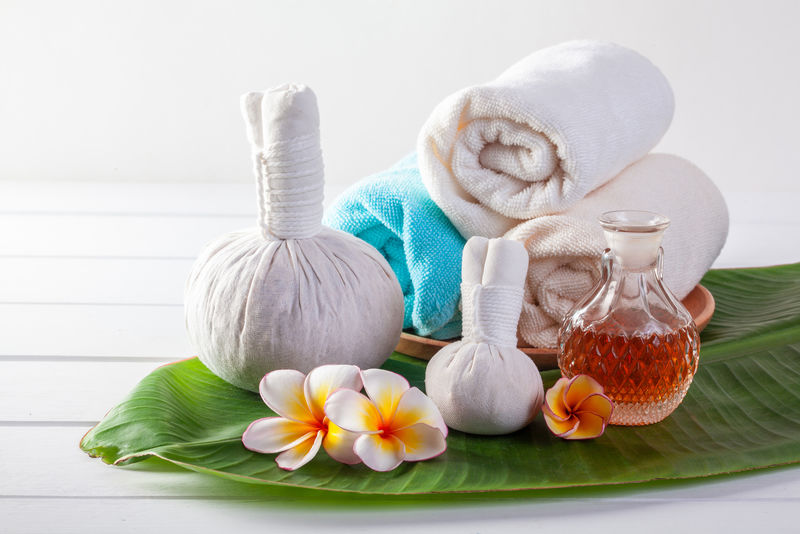 SPA按摩压缩球草药球和治疗SPA;SPA泰国