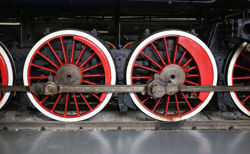 旧火车轮