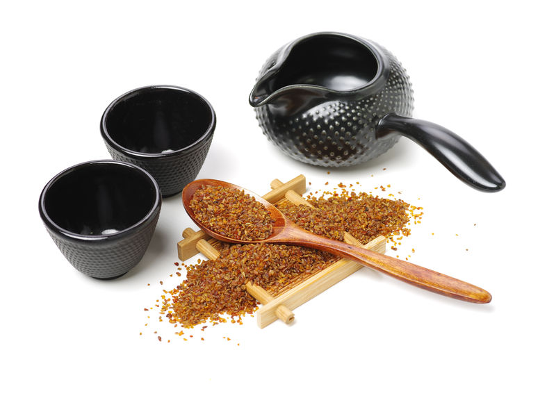 白底黑苦荞茶