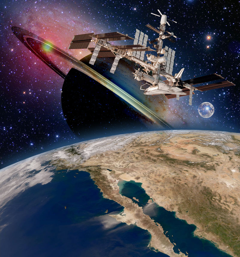 地球卫星天文学国际空间站是土星-行星-月球这张图片的元素由美国宇航局提供
