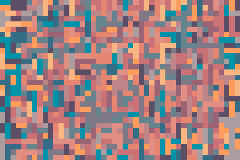 彩色半色调背景-抽象多色纹理与广场的印刷-横幅-卡-网络和移动应用-时尚科技半色调