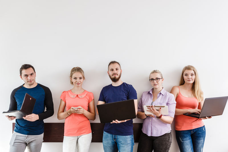 多样化的学生使用技术学习