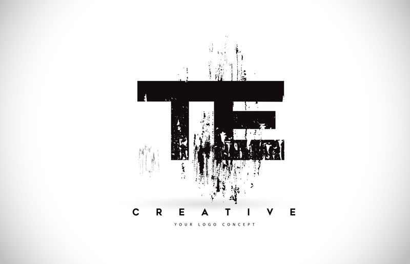 特特特格朗格刷字母标志设计黑色矢量IL