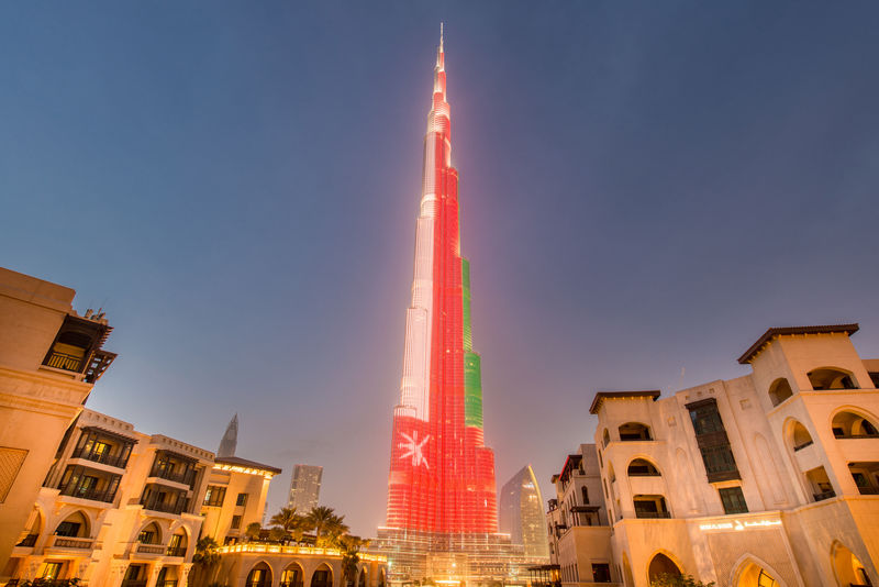 迪拜-2015年1月9日：迪拜阿联酋的Burj Khalifa大楼1月9日哈利法摩天大楼是世界上最高的