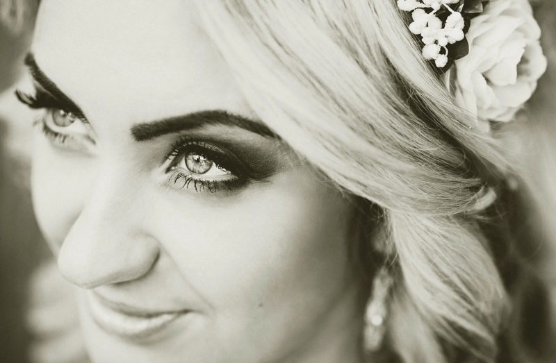 黑白相间-眼睛性感的女人