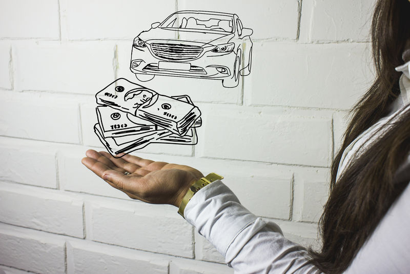 手上的钱和车商人