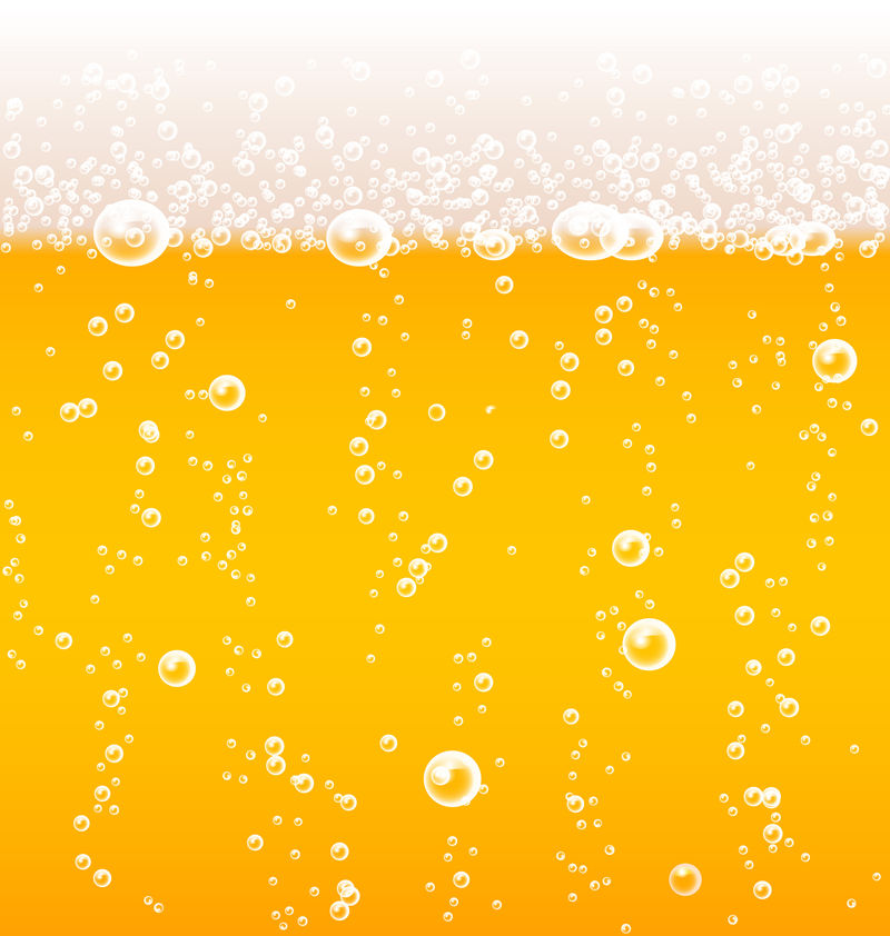 气泡和泡沫的啤酒质地