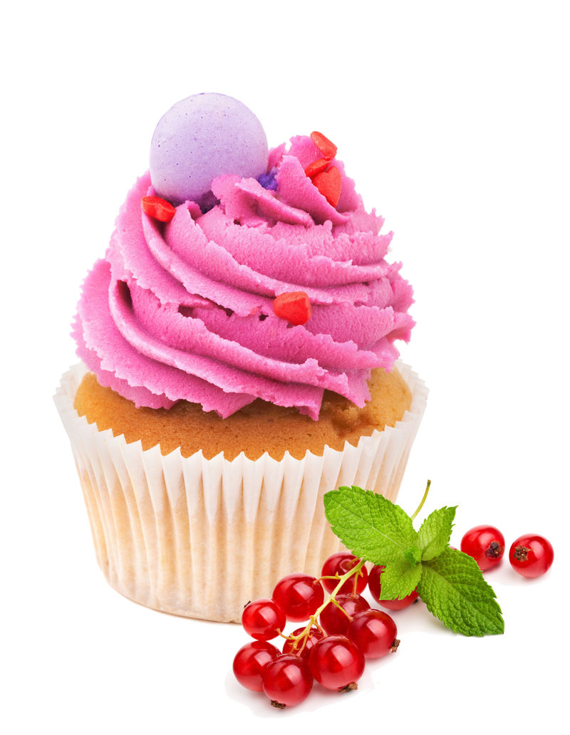 白底红加仑蛋糕