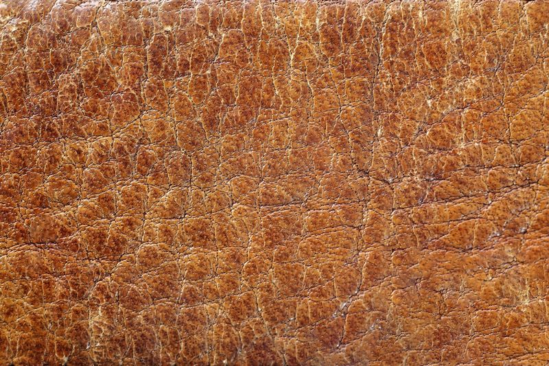 棕色皮革纹理特写