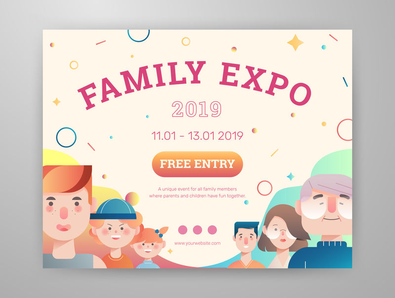 家庭博览会与家长和儿童阿凡达图形内容洛杉矶