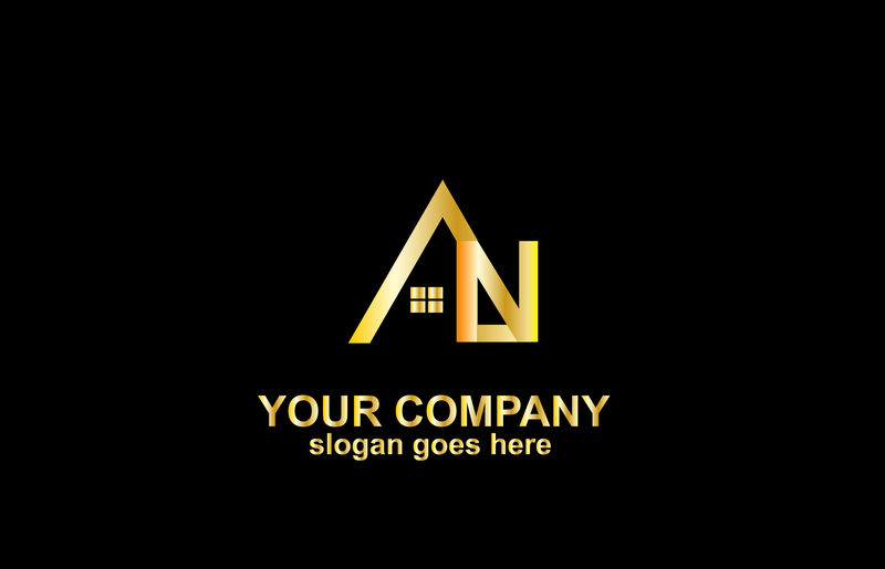 矢量金色字母logo