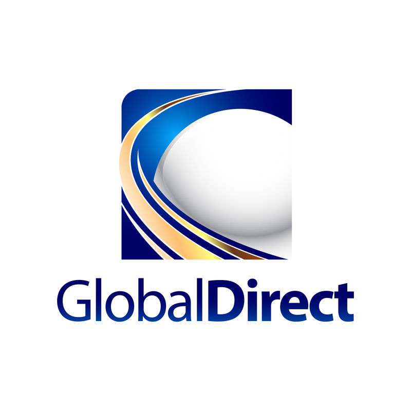 科技全球直方球标志概念设计模板