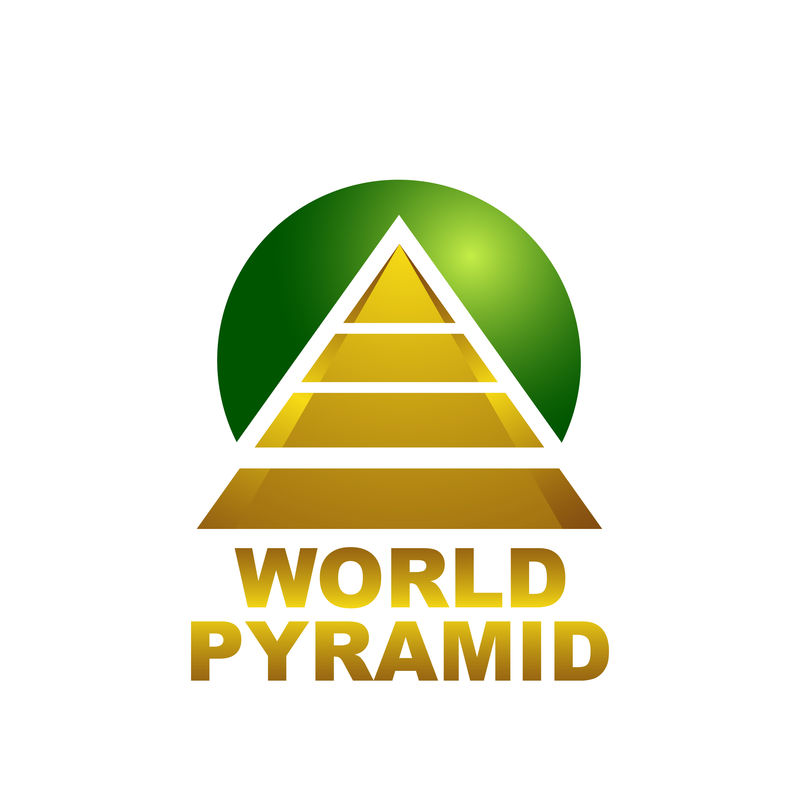 世界金字塔标志概念设计模板
