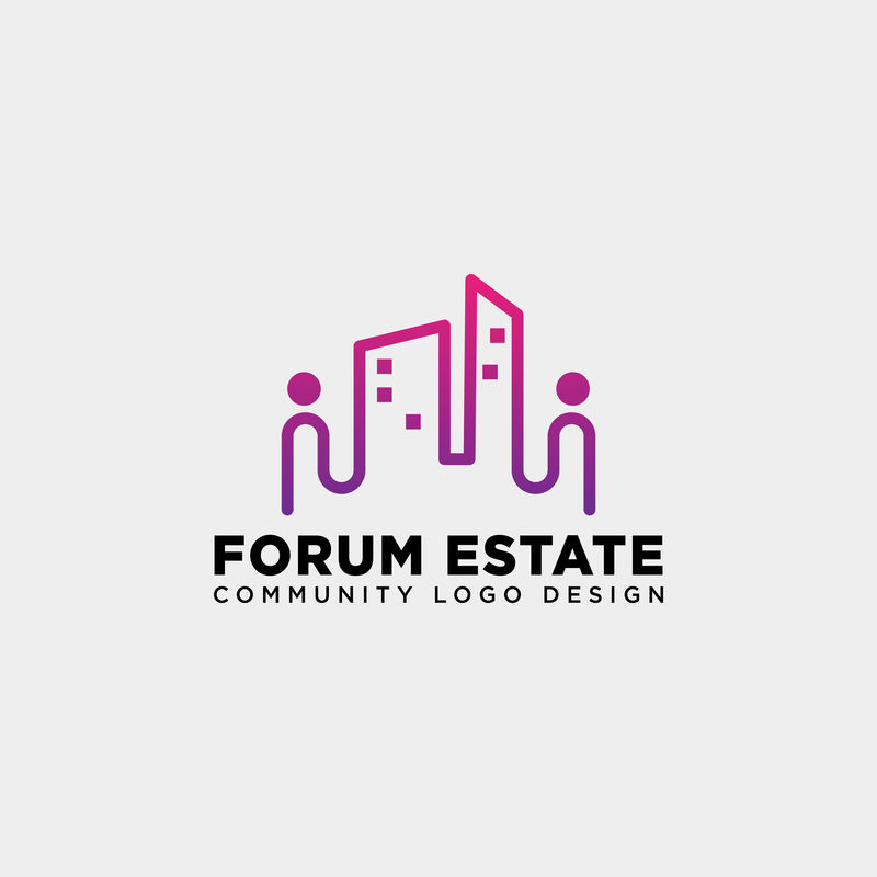 社区人类标志模板矢量图图标元素隔离