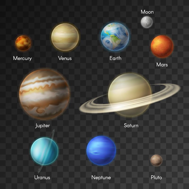 太阳系的行星矢量孤立的图标 地球土星月球和火星或金星海王星和水星或天王星冥王星或木星在银河系宇宙中的行星素材 高清图片 摄影照片 寻图免费打包下载