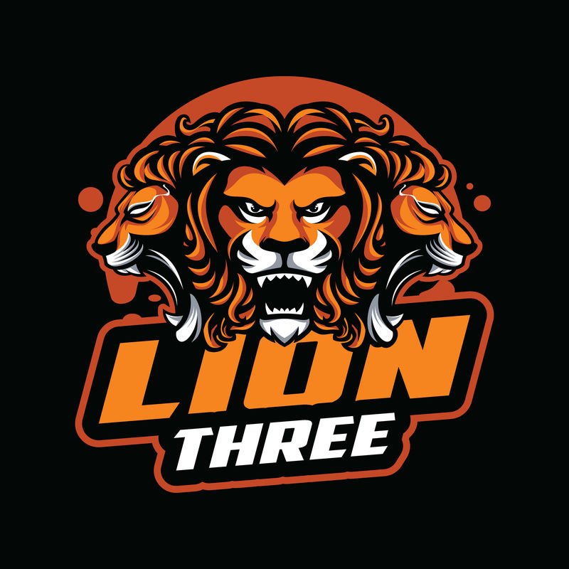 狮子吉祥物标志模板