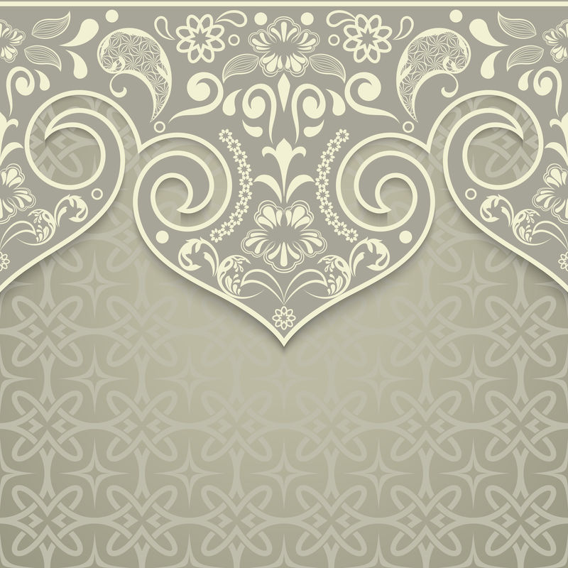 摘要米色花旧货卡设计