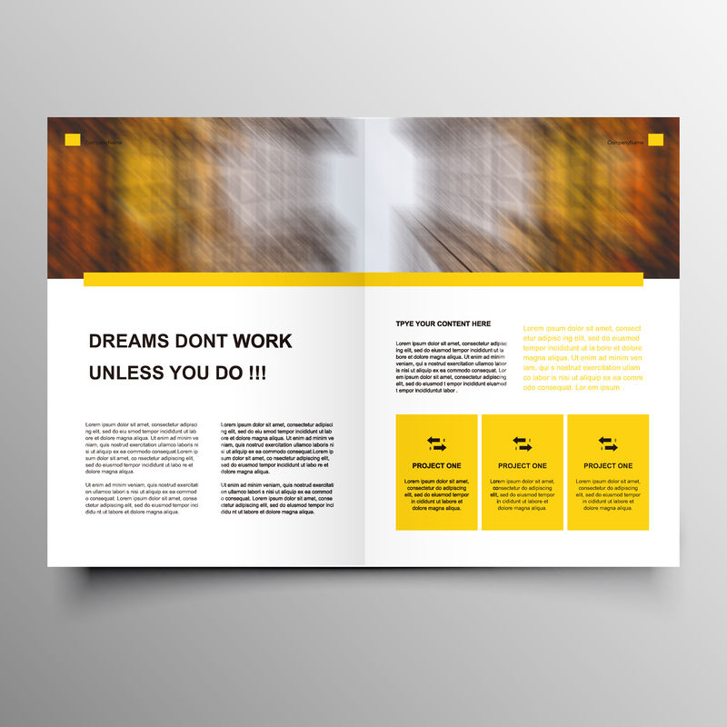 小册子模板-商业传单-年度报告封面-可编辑的A4海报设计-教育-介绍-网站-杂志页-黑色和橙色