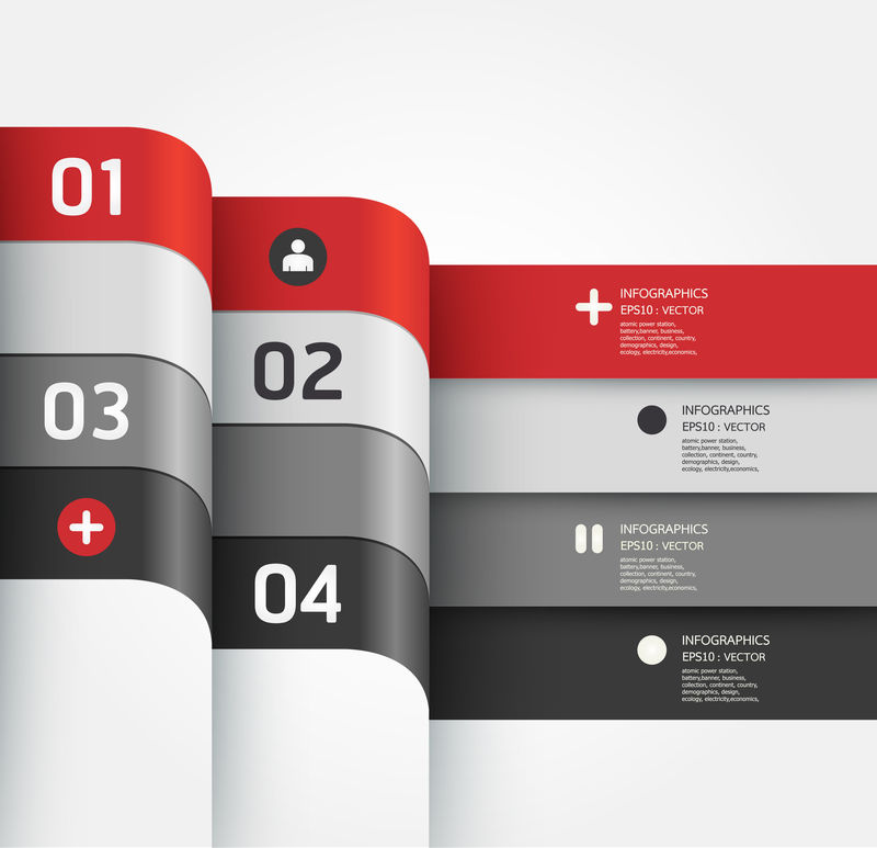 现代设计模板/可用于信息图表/编号